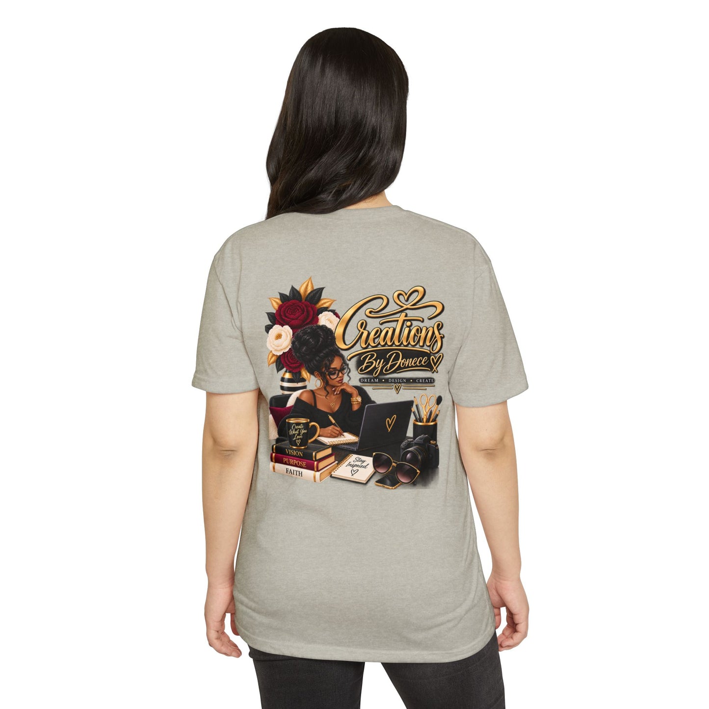 Creations By Denee Graphic T-Shirt — Black Woman Designer Artist Desk Tee