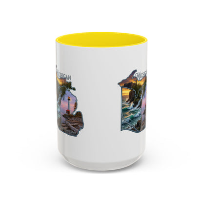 Michigan Lighthouse Coffee Mug — Scenic Great Lakes Accent Mug (11/15oz)