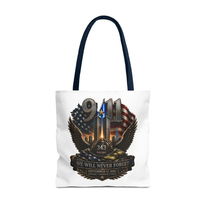 9/11 Memorial Tote Bag — "We Will Never Forget" Tribute Tote