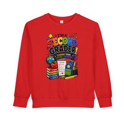 I'm a Second Grader Toddler Sweatshirt — Cute Back-to-School Kids Crewneck