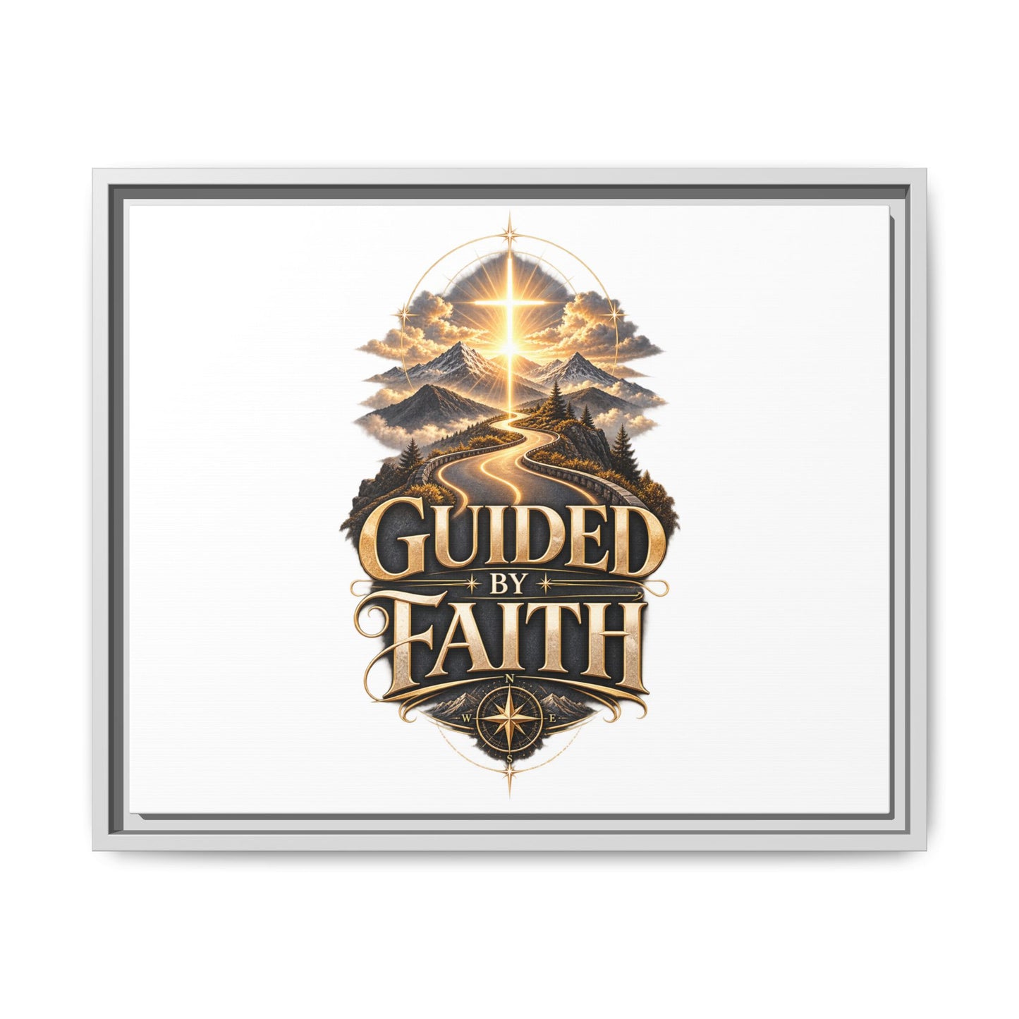 Guided by Faith Framed Matte Canvas — Inspirational Christian Wall Art