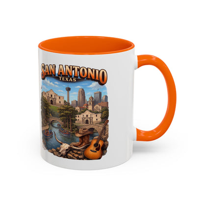 San Antonio Souvenir Coffee Mug – Texas Riverwalk Scenic Accent Mug (11/15oz)
