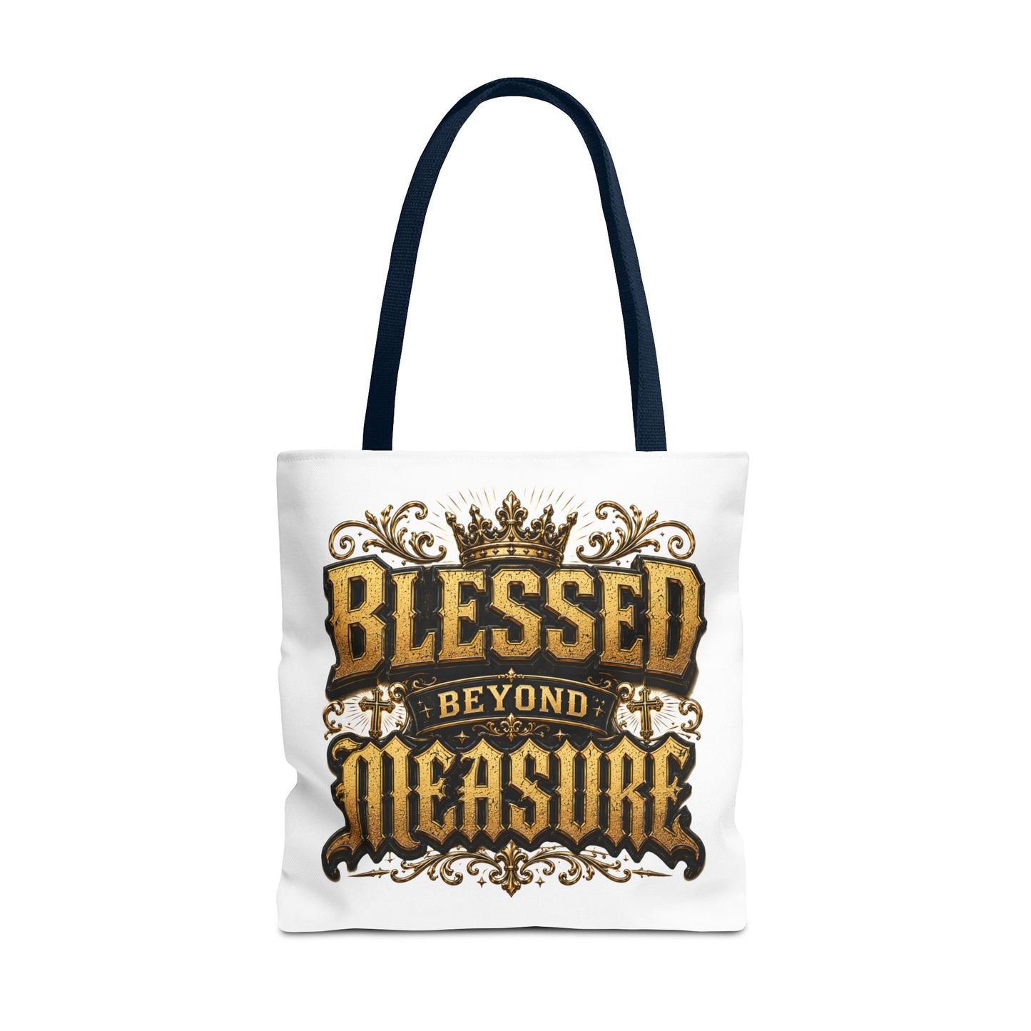 Blessed Beyond Measure Tote Bag — Inspirational Faith Canvas Tote