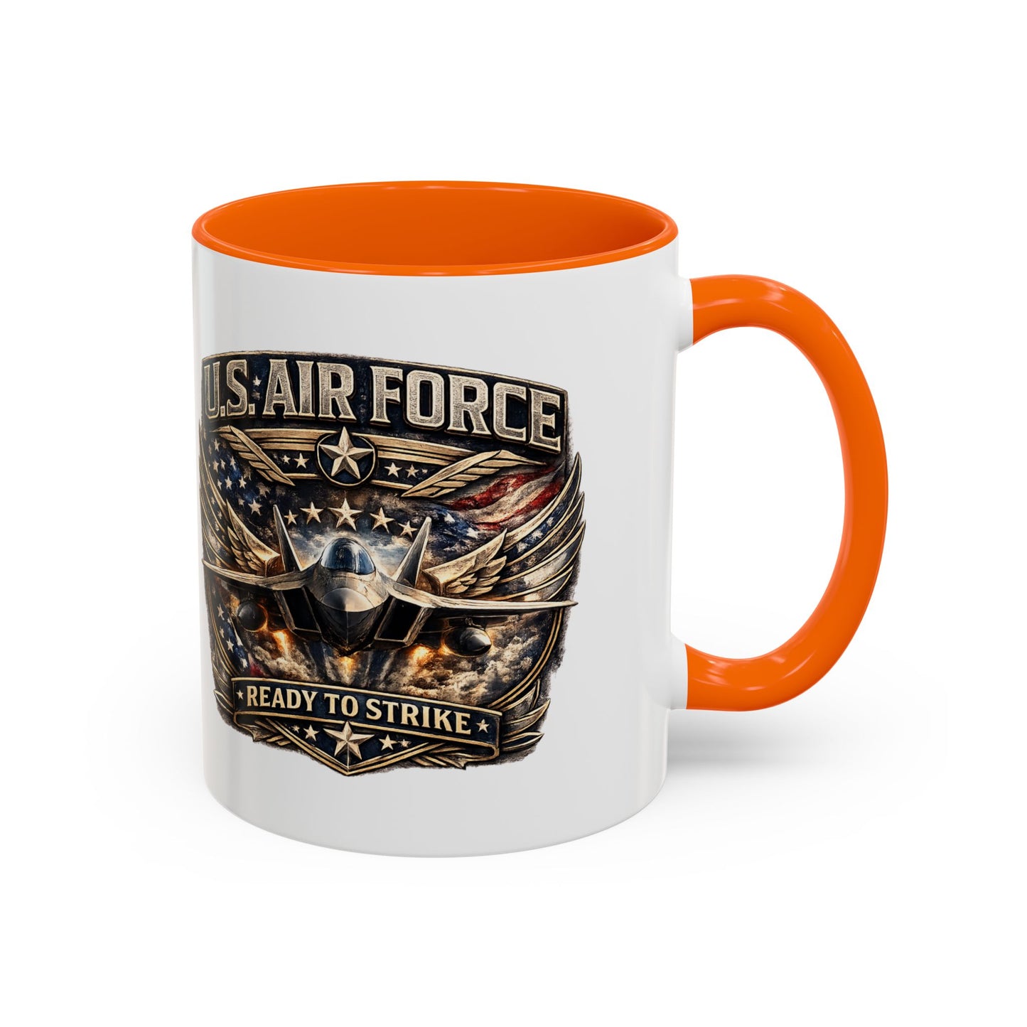 U.S. Air Force Accent Coffee Mug — "Ready to Strike" Military Aviation Gift