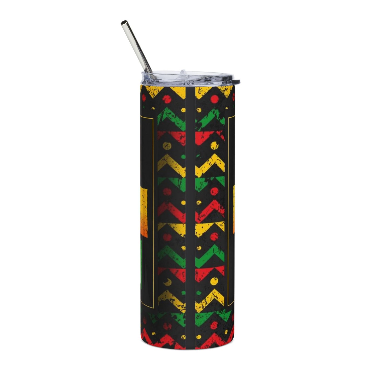 Juneteenth Stainless Steel Tumbler — "Happy Juneteenth" 20oz Insulated Travel Cup