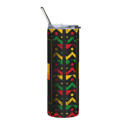 Juneteenth Stainless Steel Tumbler — "Happy Juneteenth" 20oz Insulated Travel Cup