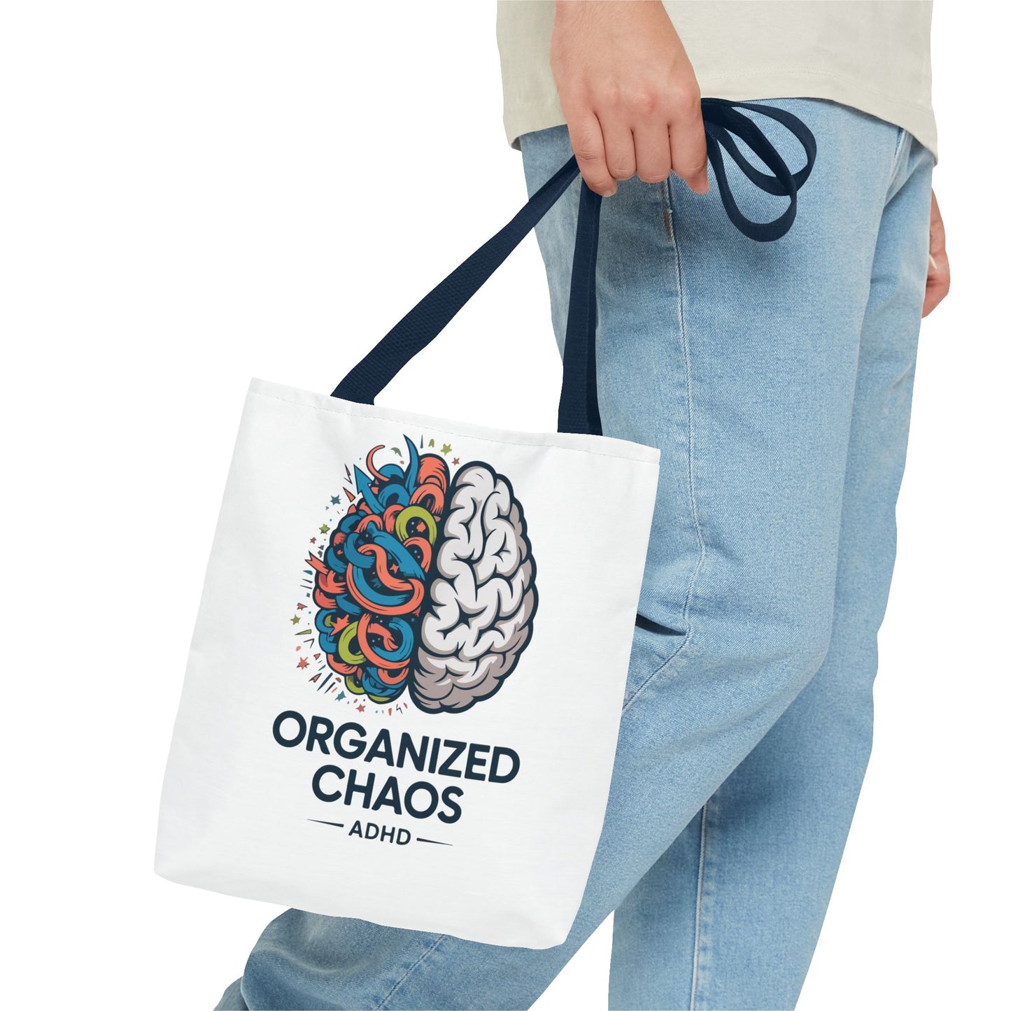 ADHD Tote Bag — "Organized Chaos" Brain Design