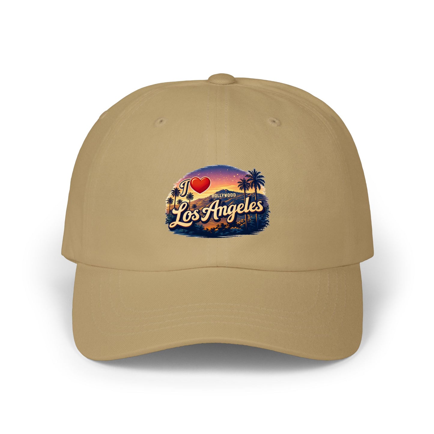 I  Los Angeles Classic Dad Cap – Vintage Sunset Palm Hat