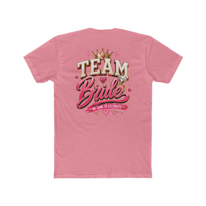 Team Bride T‑Shirt — Bachelorette Party Tee with Crown & Hearts
