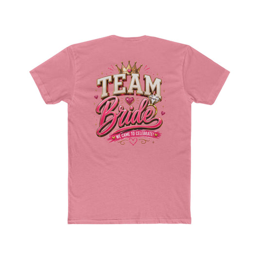 Team Bride T‑Shirt — Bachelorette Party Tee with Crown & Hearts