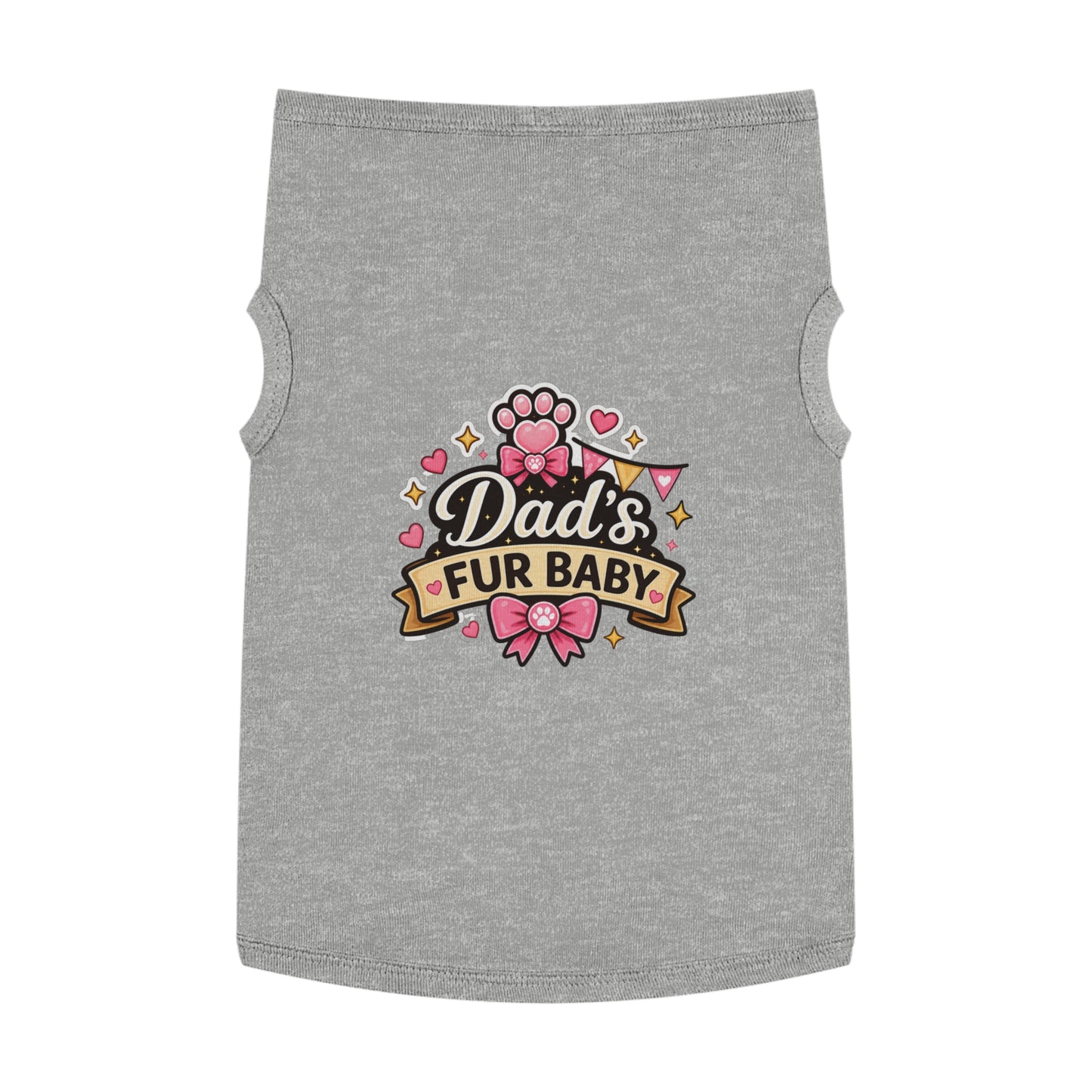 Dad's Fur Baby Pet Tank Top — Cute Paw Print Dog Shirt for Father's Day
