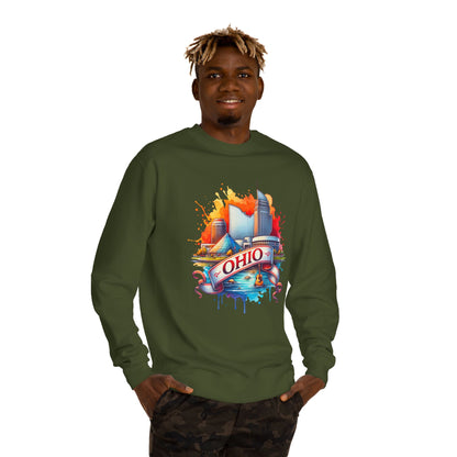 Ohio Skyline Crewneck Sweatshirt – Colorful Cityscape Graphic
