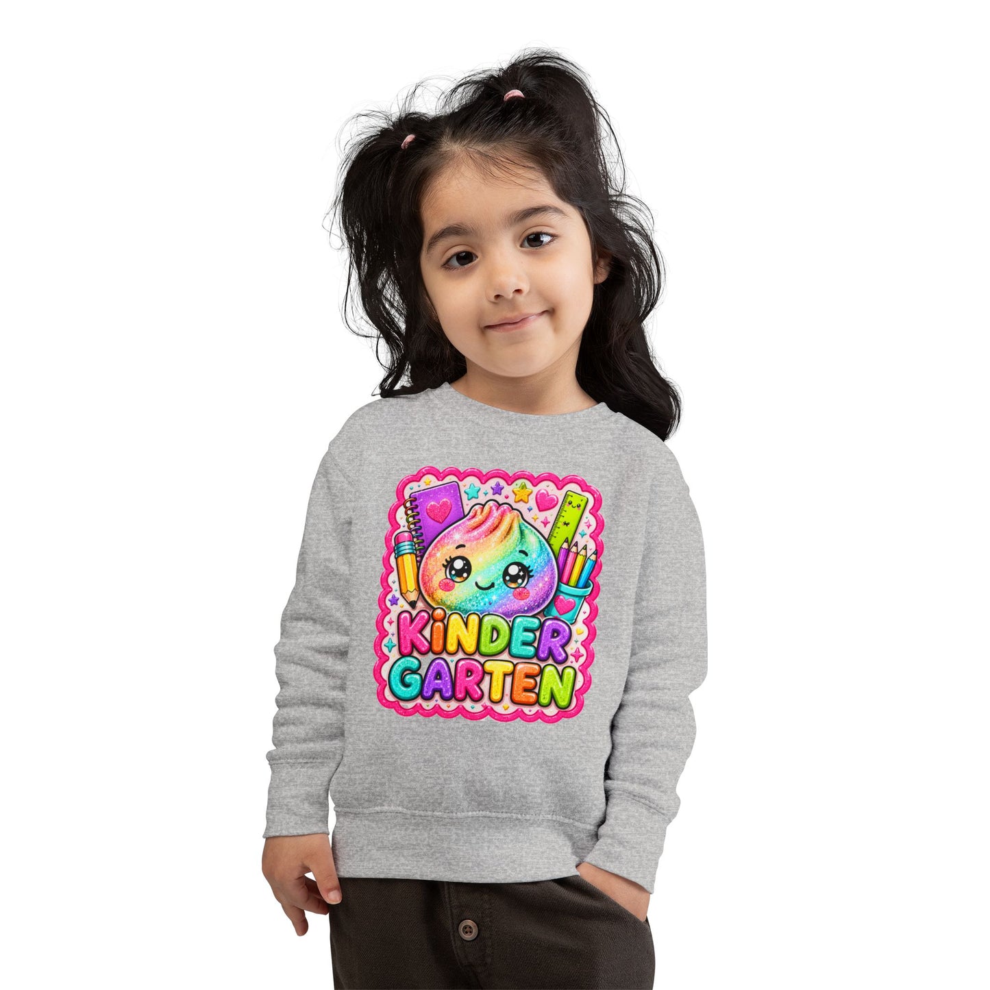 Kindergarten Cute Rainbow Character Toddler Sweatshirt