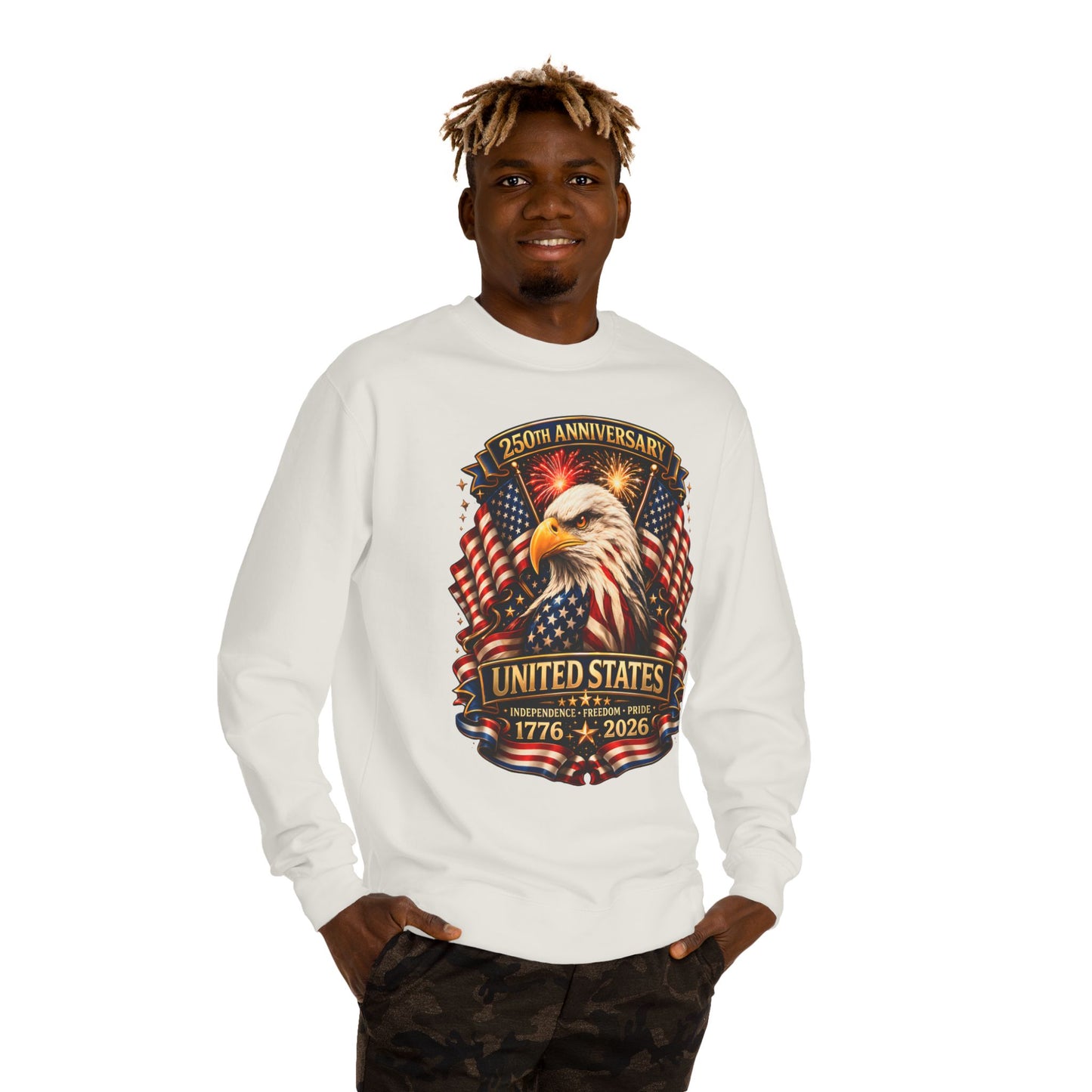 250th Anniversary United States Eagle Sweatshirt – 1776–2026 Patriotic Crewneck