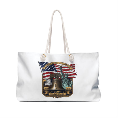 Weekender Bag — 250th USA Anniversary Flag & Liberty Travel Tote