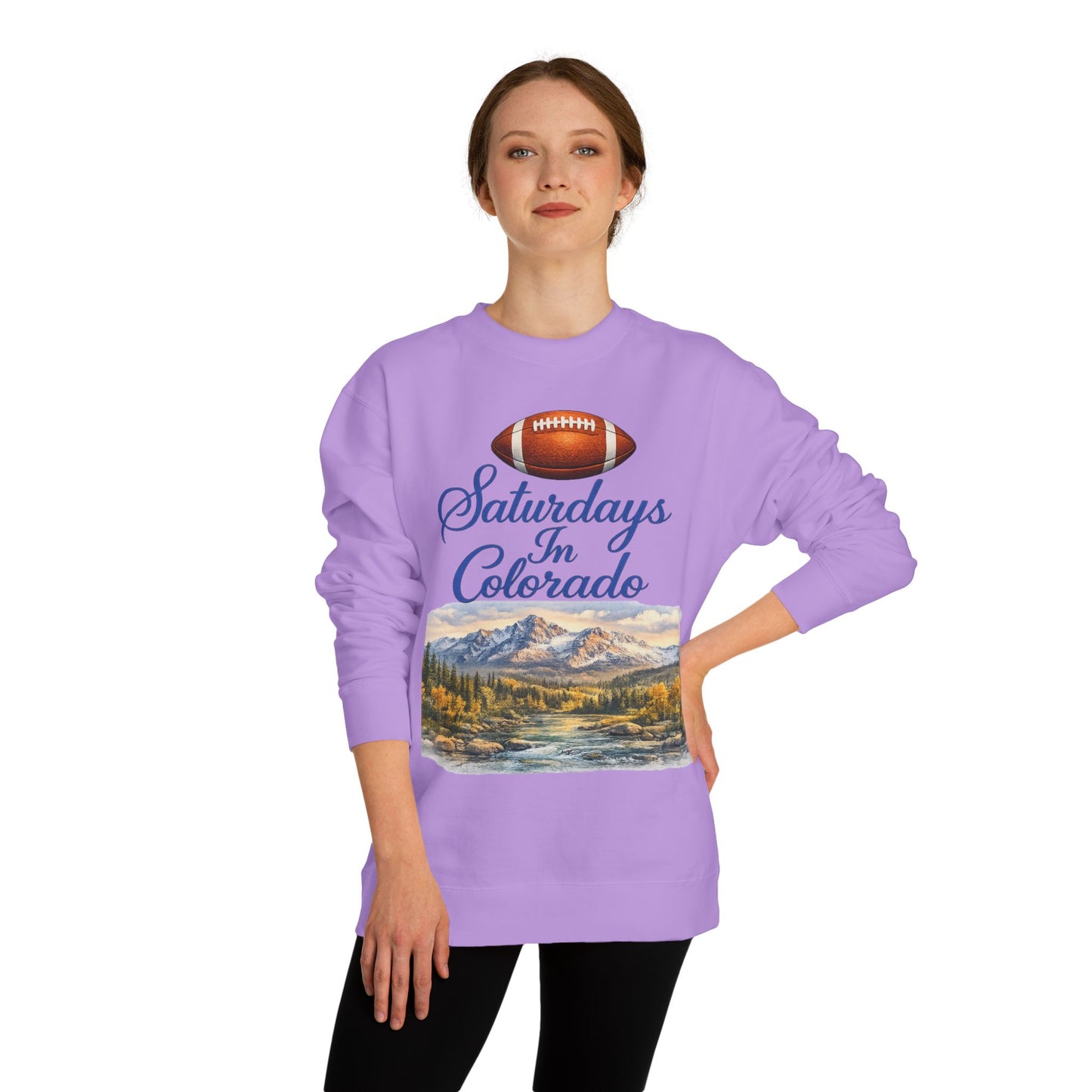 Saturdays in Colorado Sweatshirt — Mountain Football Scenic Crewneck