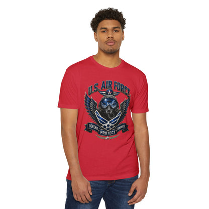 U.S. Air Force Skull Wings T-Shirt — Defend Protect Dominate Military Tee