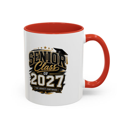 Senior Class of 2027 Accent Coffee Mug — Graduation Gift