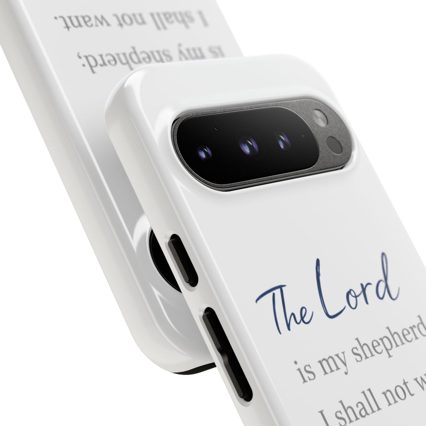 Psalm 23:1 Phone Case — "The Lord is my shepherd; I shall not want" Christian Protective Cover
