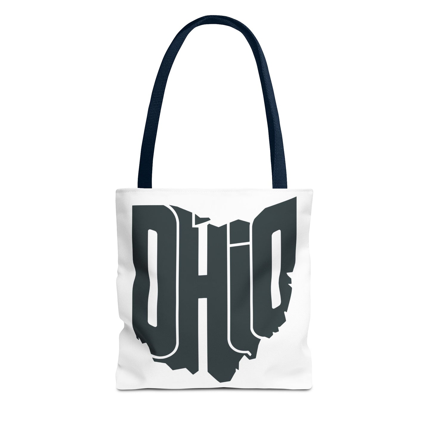 Ohio State Outline Tote Bag — Retro Ohio Text Graphic Tote