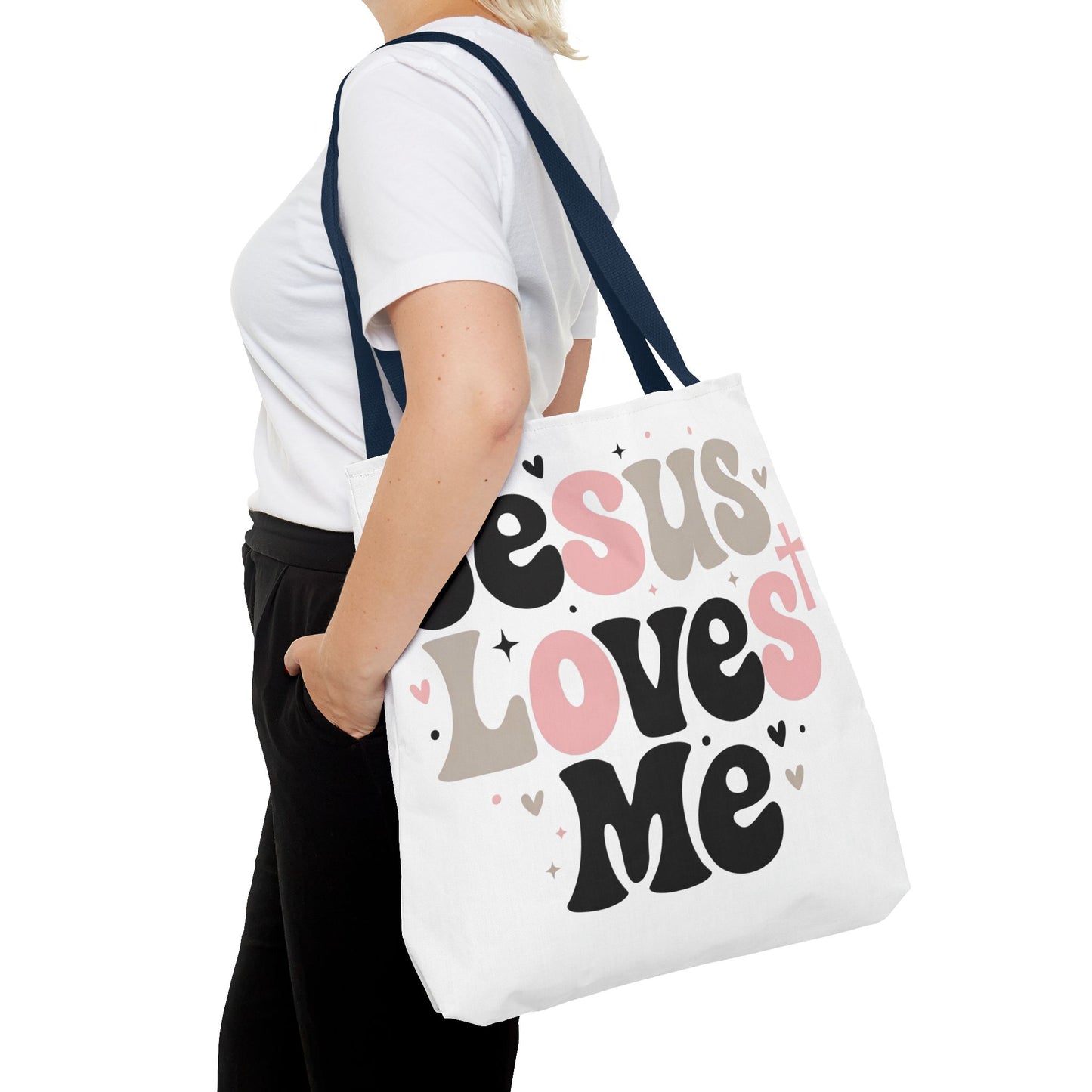 Jesus Loves Me Tote Bag - Faith-Inspired Christian Scripture Canvas Tote
