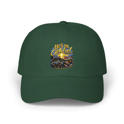 Dad Cap – 'He's In Control' Vintage Car Embroidered Baseball Hat
