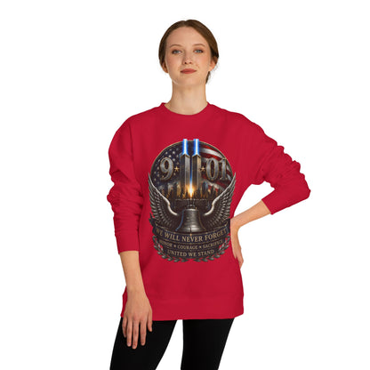 9/11 Memorial Sweatshirt — We Will Never Forget Tribute Crewneck
