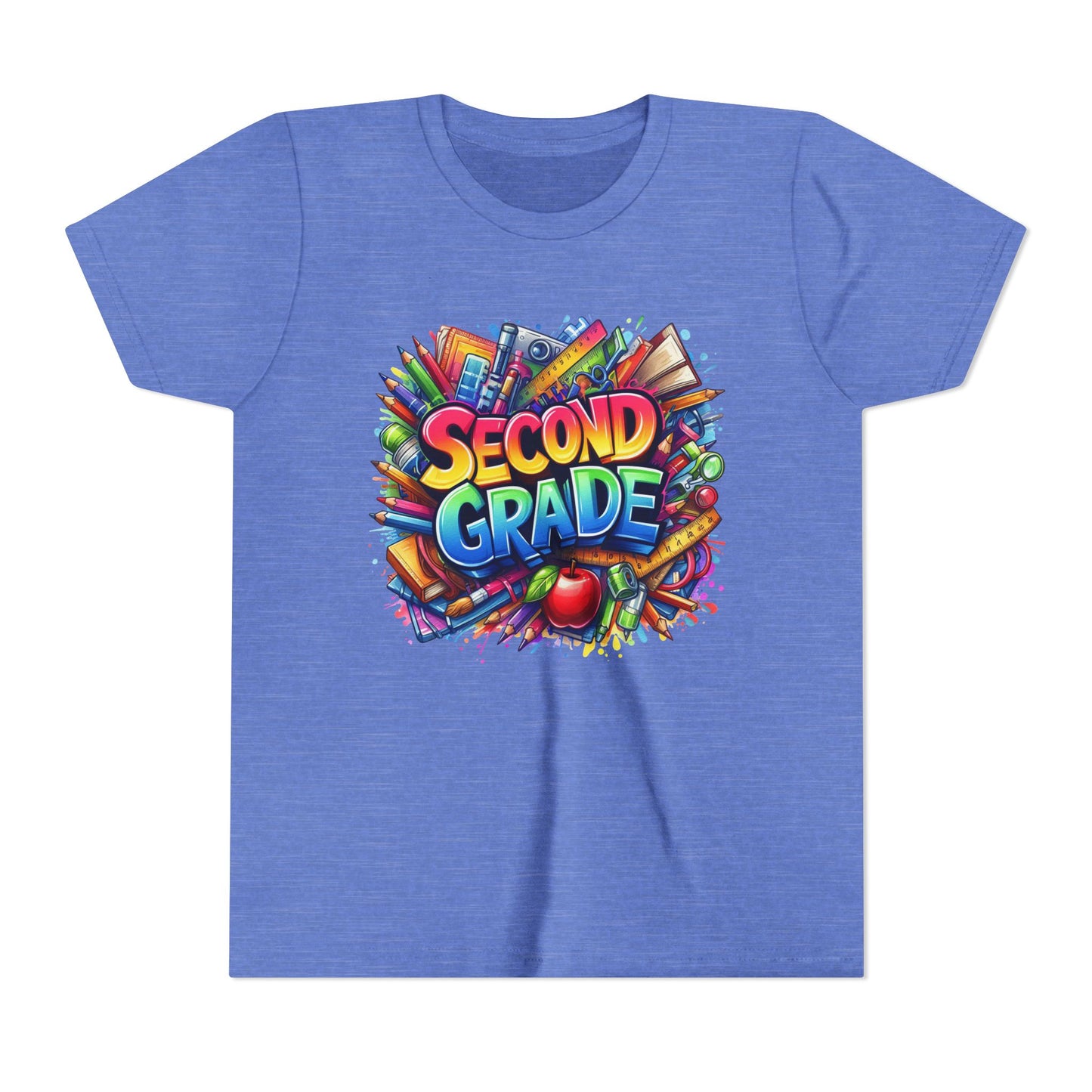 Second Grade Youth Tee — Colorful Back-to-School Kids T-Shirt