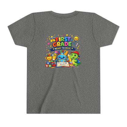 First Grade Youth T‑Shirt – "First Grade Ready to Rule" Cute Back-to-School Tee