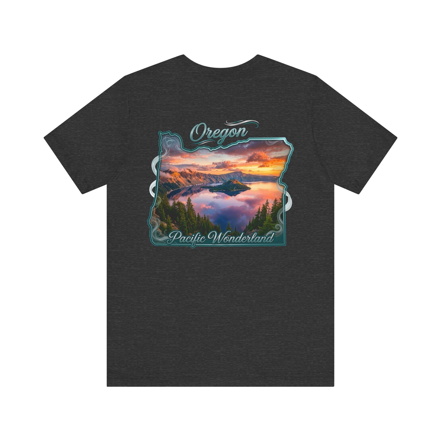 Oregon Pacific Wonderland T‑Shirt — Scenic Sunset State Map Tee