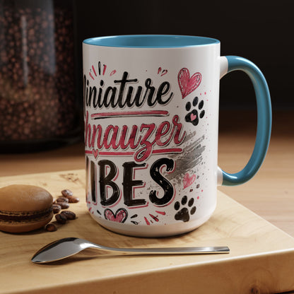 Miniature Schnauzer Vibes Accent Coffee Mug – 11/15oz