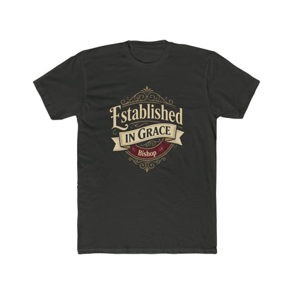 Established in Grace Bishop T‑Shirt — Vintage Christian Faith Tee