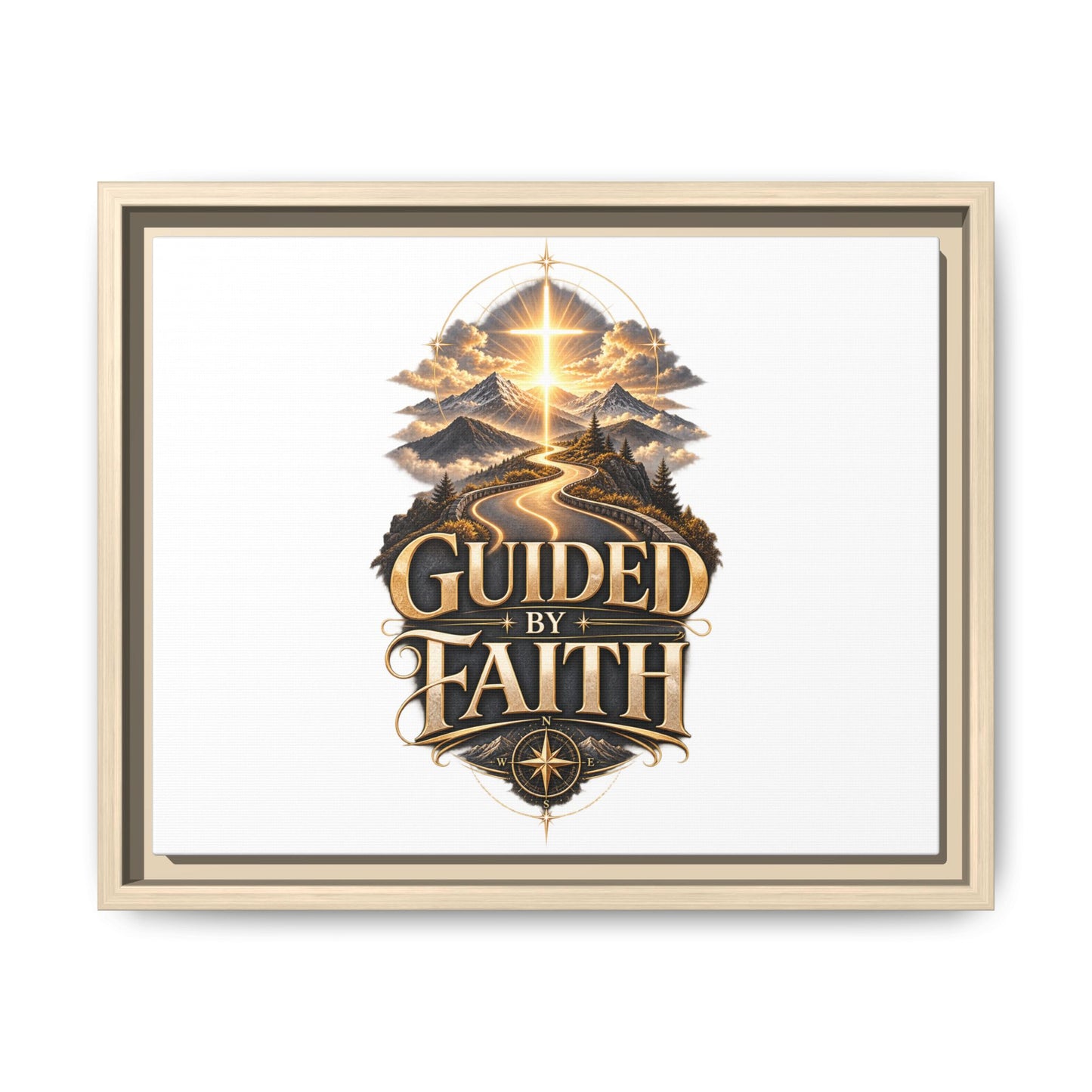 Guided by Faith Framed Matte Canvas — Inspirational Christian Wall Art