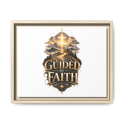 Guided by Faith Framed Matte Canvas — Inspirational Christian Wall Art