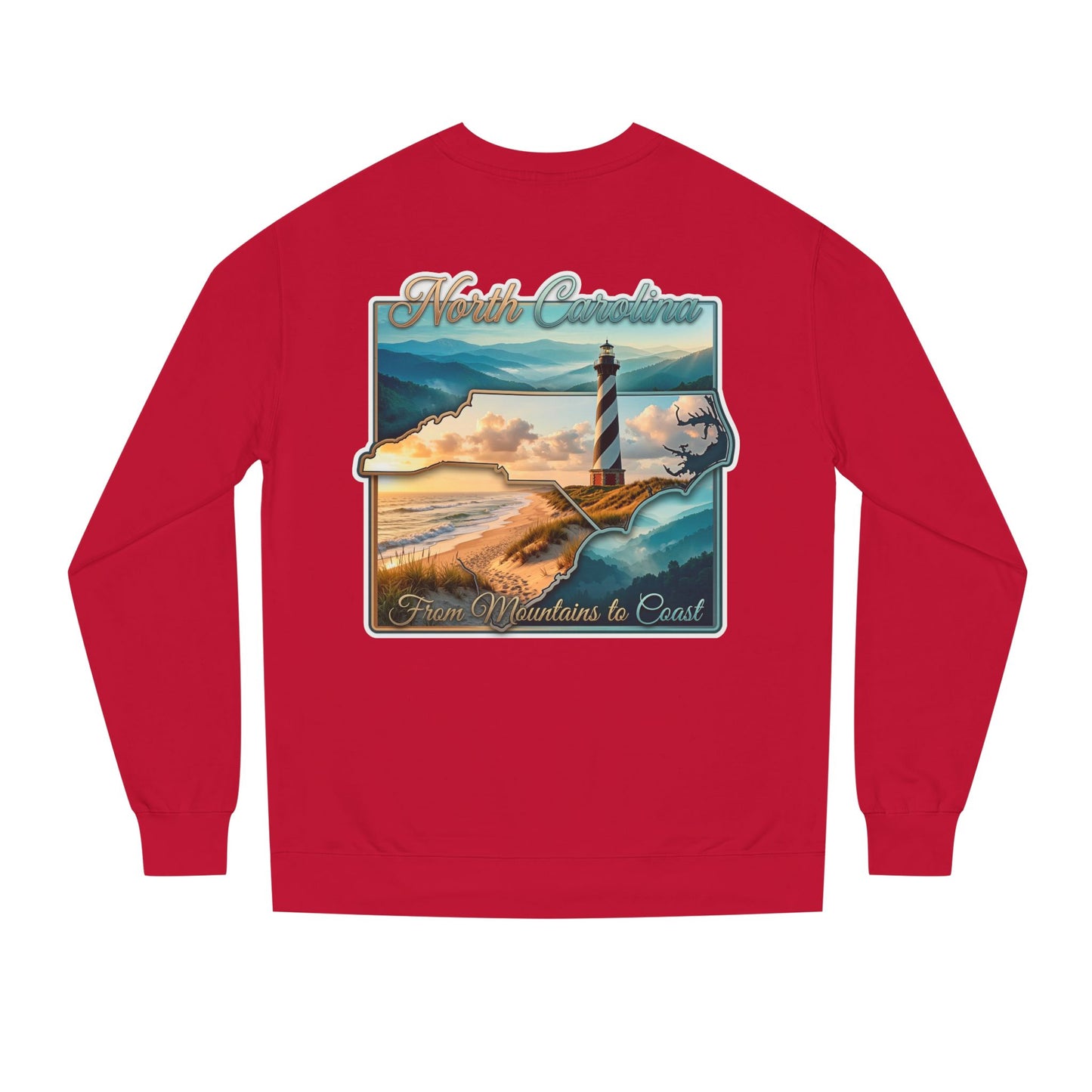 North Carolina Lighthouse Sweatshirt — From Mountains to Coast Scenic Crewneck