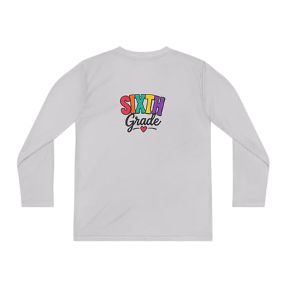 Sixth Grade Youth Long Sleeve Tee - Colorful Back-to-School Shirt
