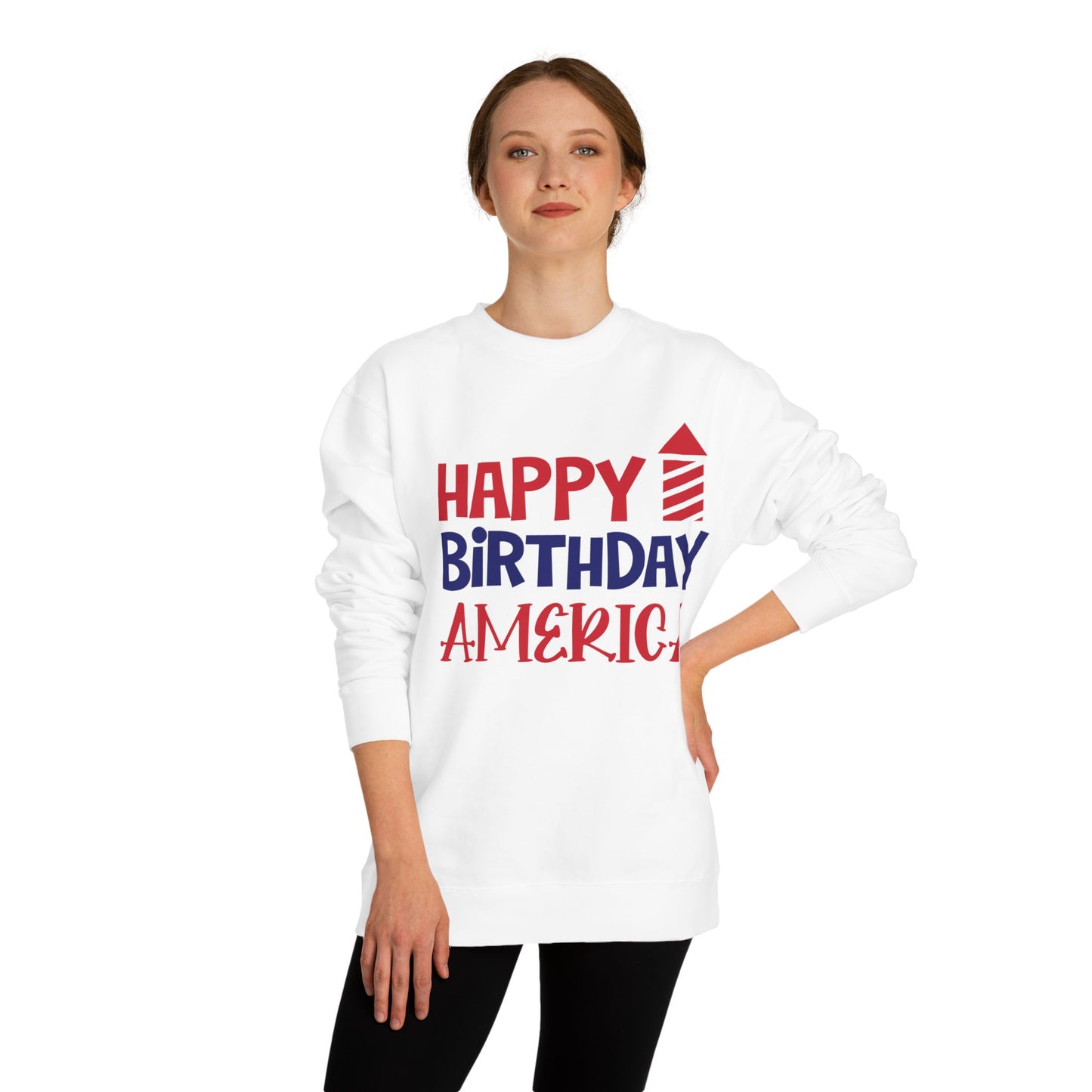 Happy Birthday America Sweatshirt — Patriotic 4th of July Crewneck