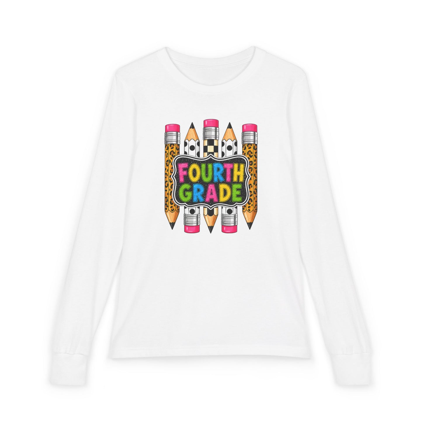 Fourth Grade Pencils Youth Long Sleeve Tee