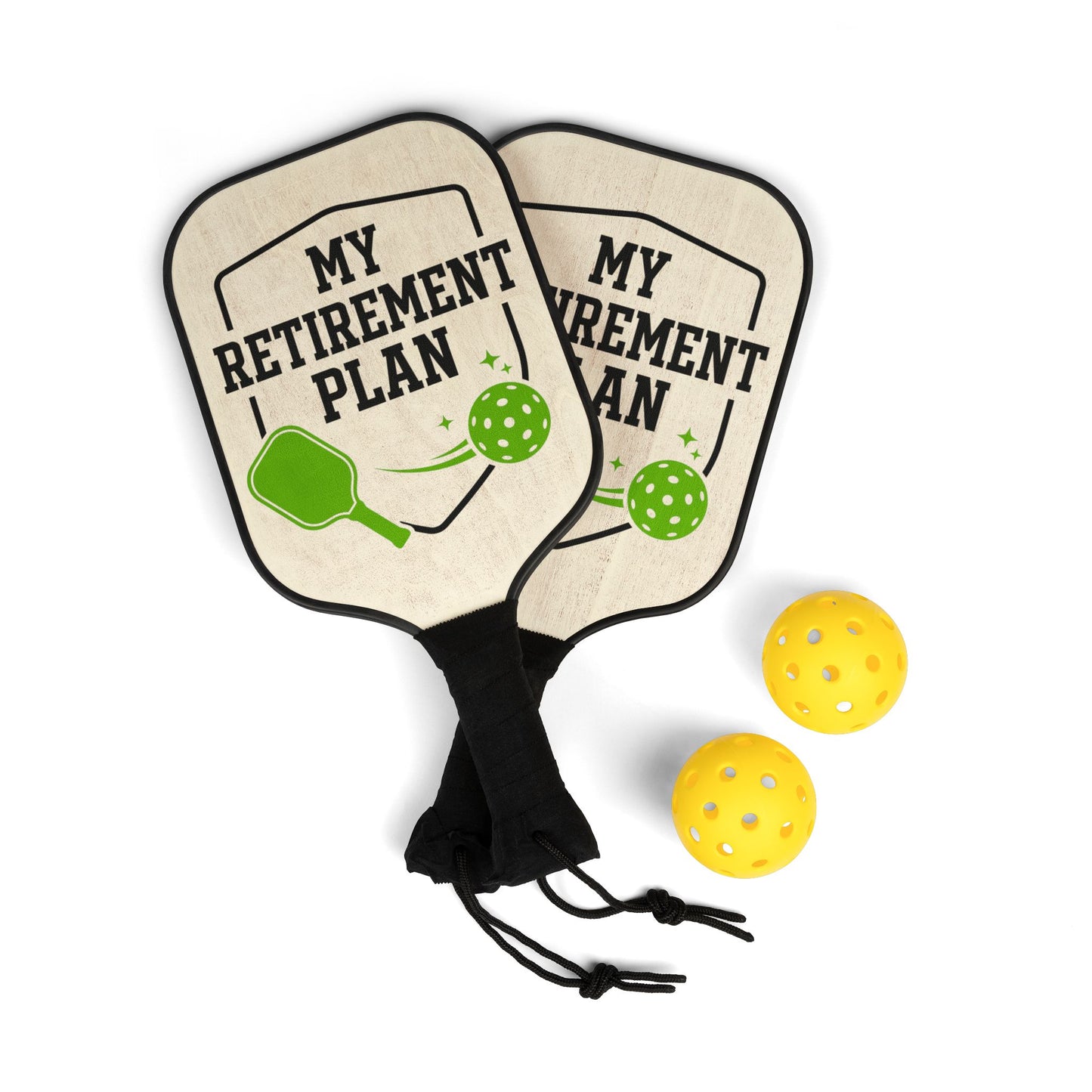 Pickleball Paddle Set - "My Retirement Plan" Fun Retirement Gift