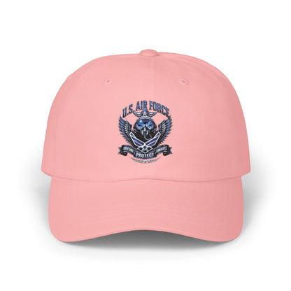 US Air Force Crest Classic Dad Cap — Embroidered Military Baseball Hat