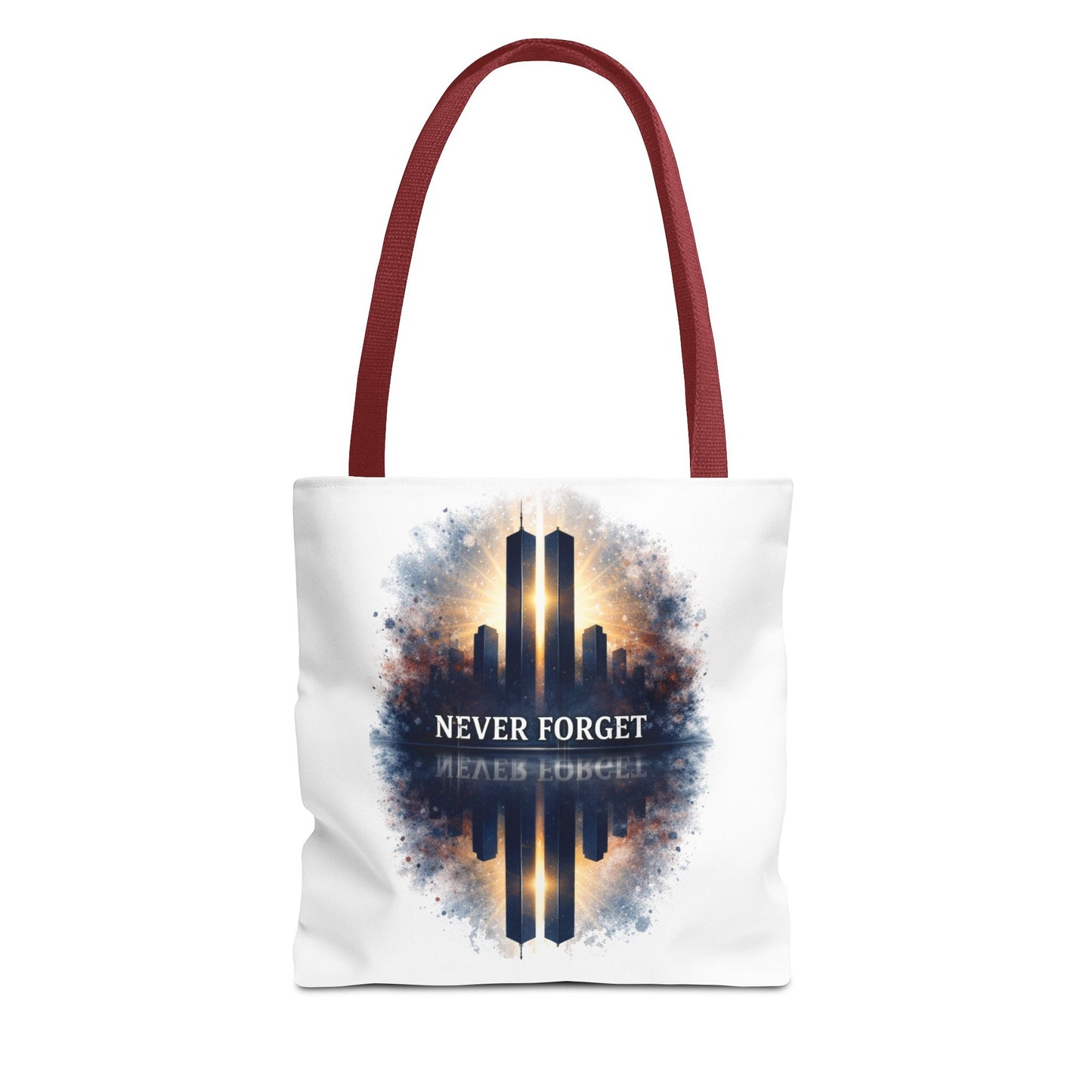 Never Forget Memorial Tote Bag — 9/11 Tribute Skyline All-Over Print