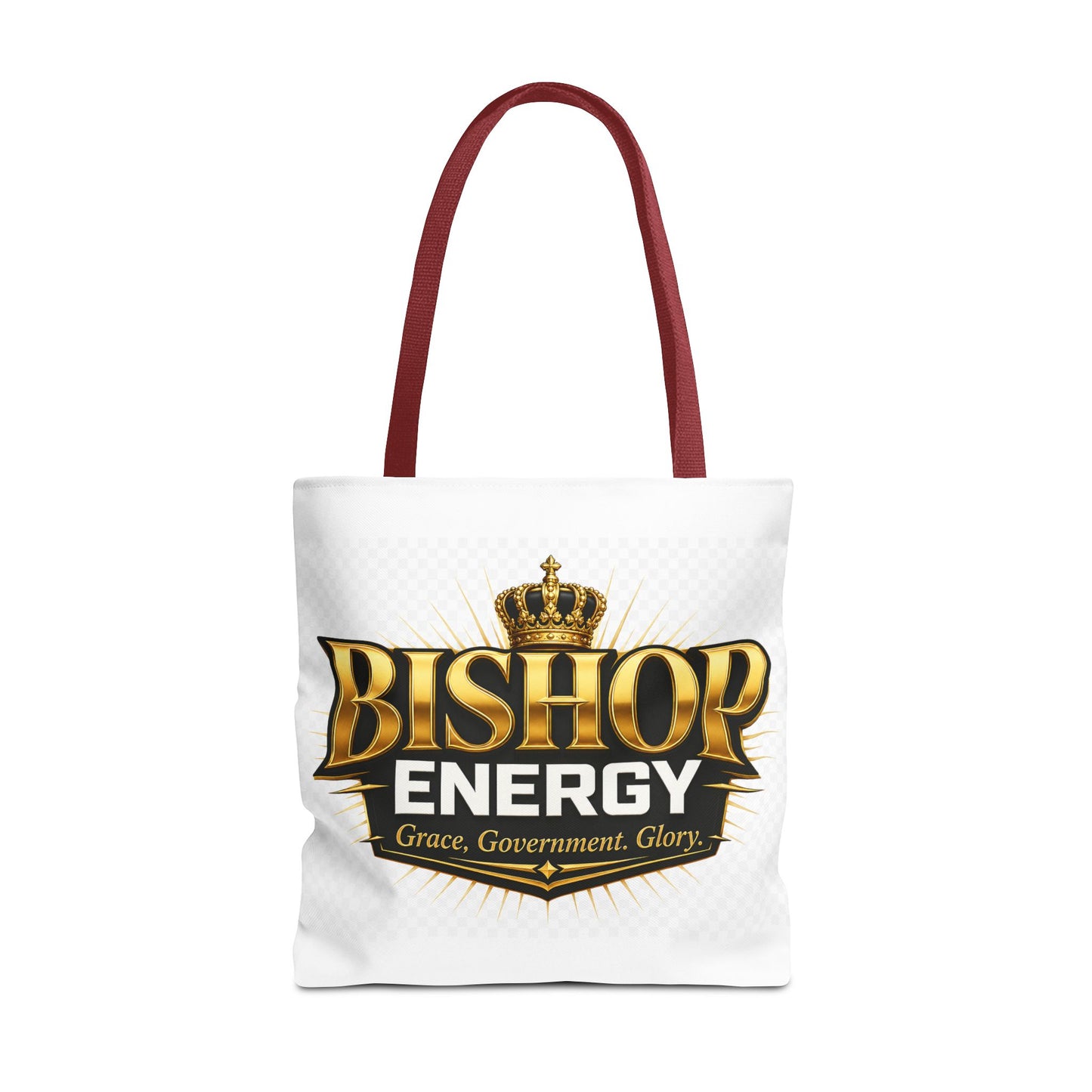 Bishop Energy Tote Bag — Gold Crown Logo Tote for Church Leaders & Faith Events