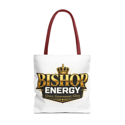 Bishop Energy Tote Bag — Gold Crown Logo Tote for Church Leaders & Faith Events