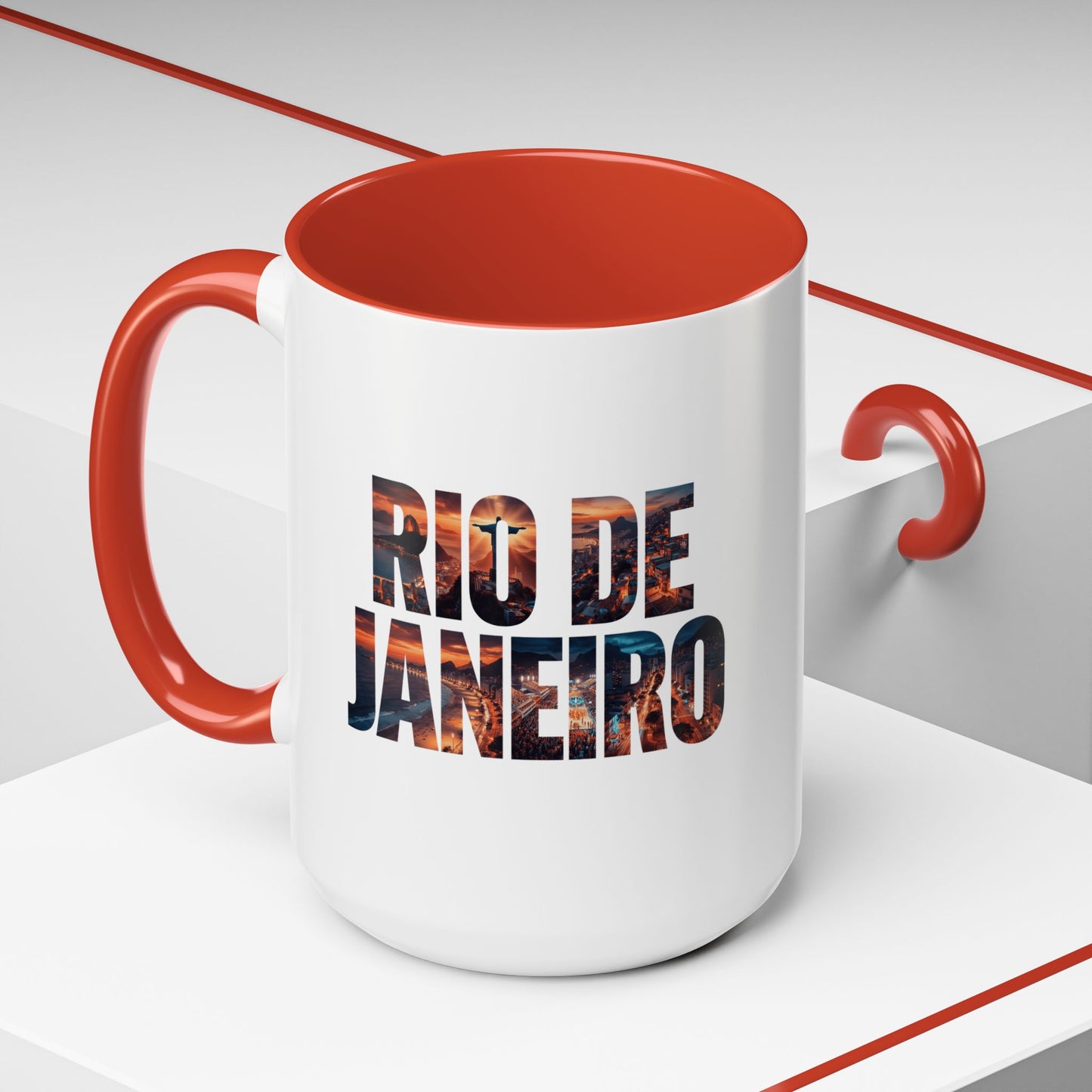 Rio de Janeiro Accent Coffee Mug — Scenic Typography Coffee Mug (11/15oz)