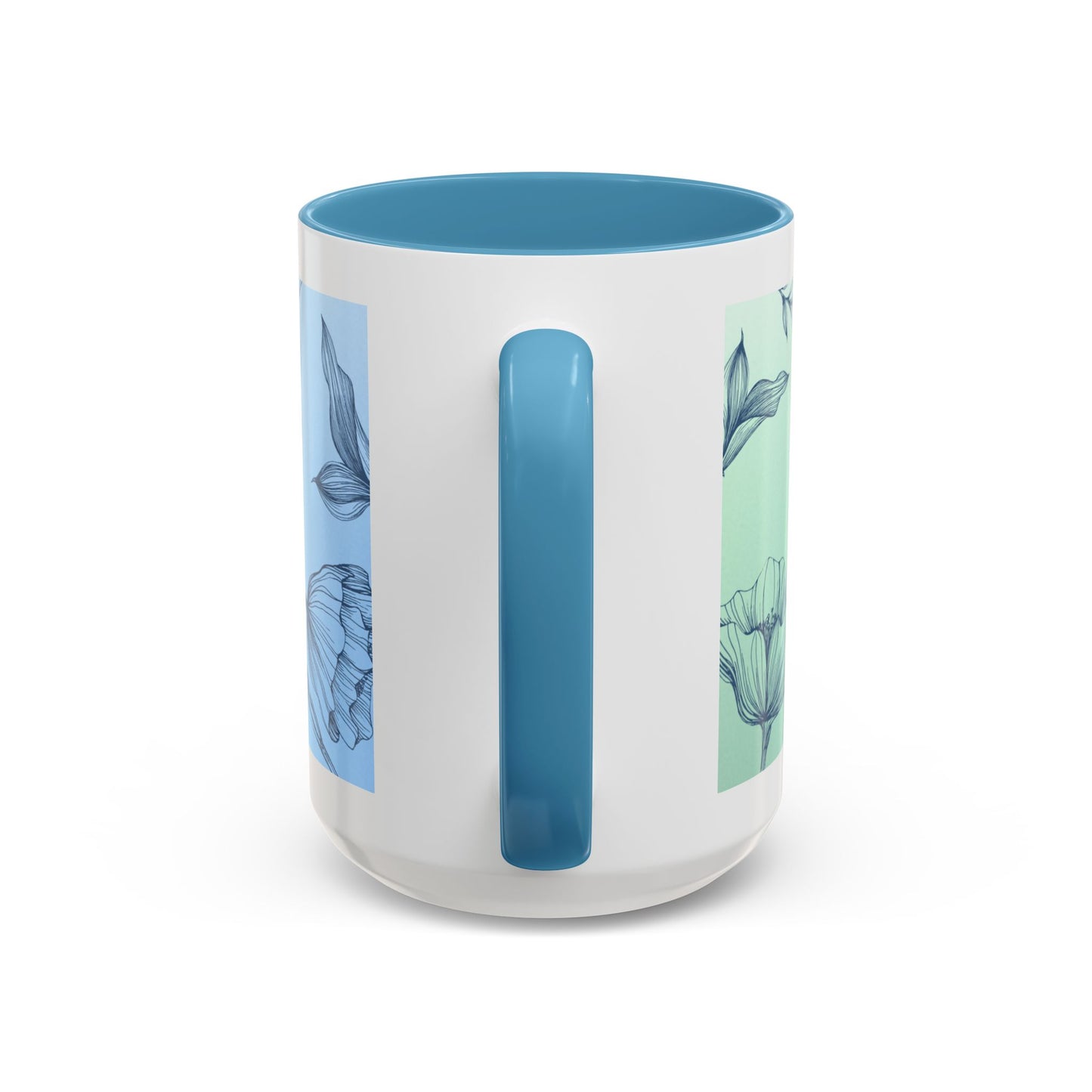 Mother's Heart Floral Accent Coffee Mug — "A Mother's Heart Never Fades"