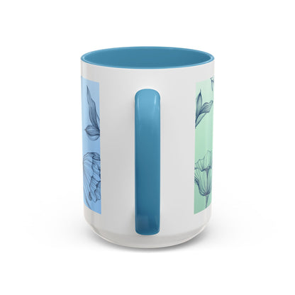Mother's Heart Floral Accent Coffee Mug — "A Mother's Heart Never Fades"