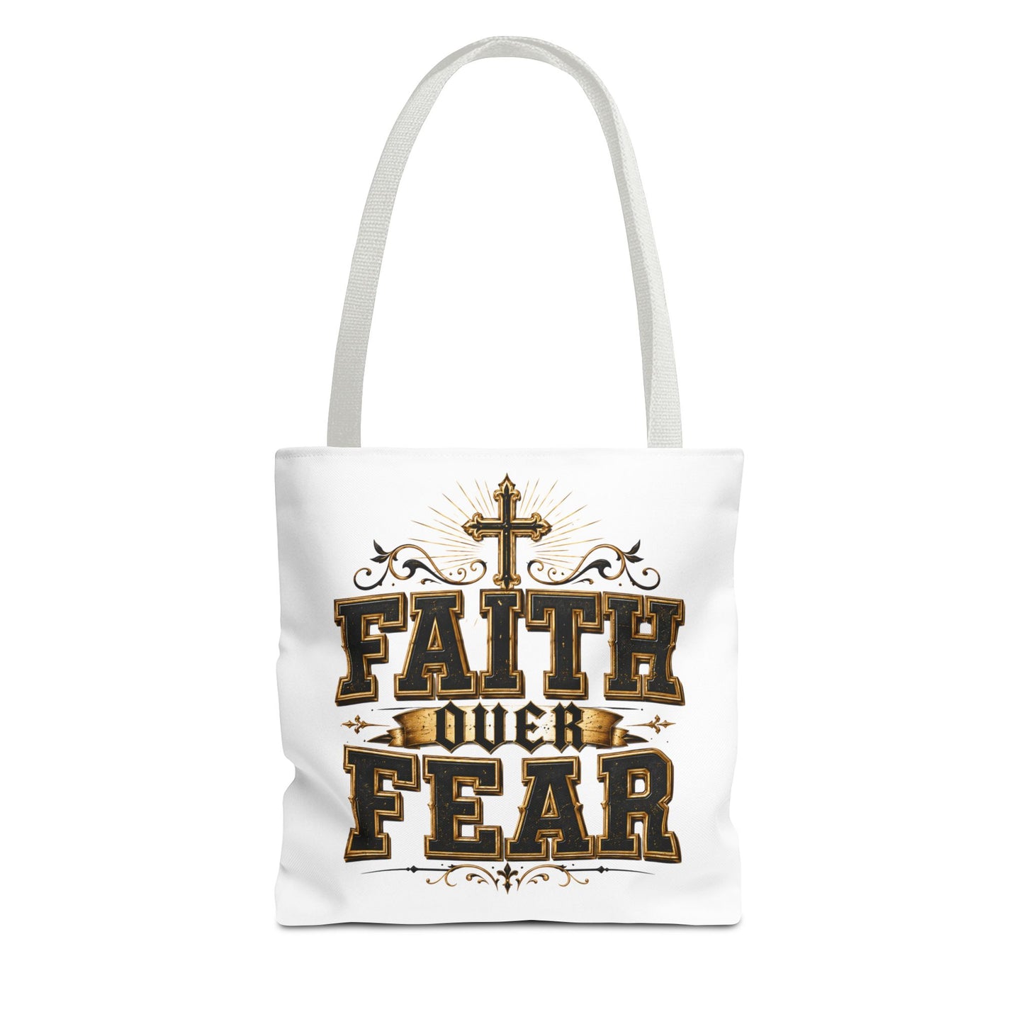 Faith Over Fear Tote Bag — Inspirational Christian Canvas Tote