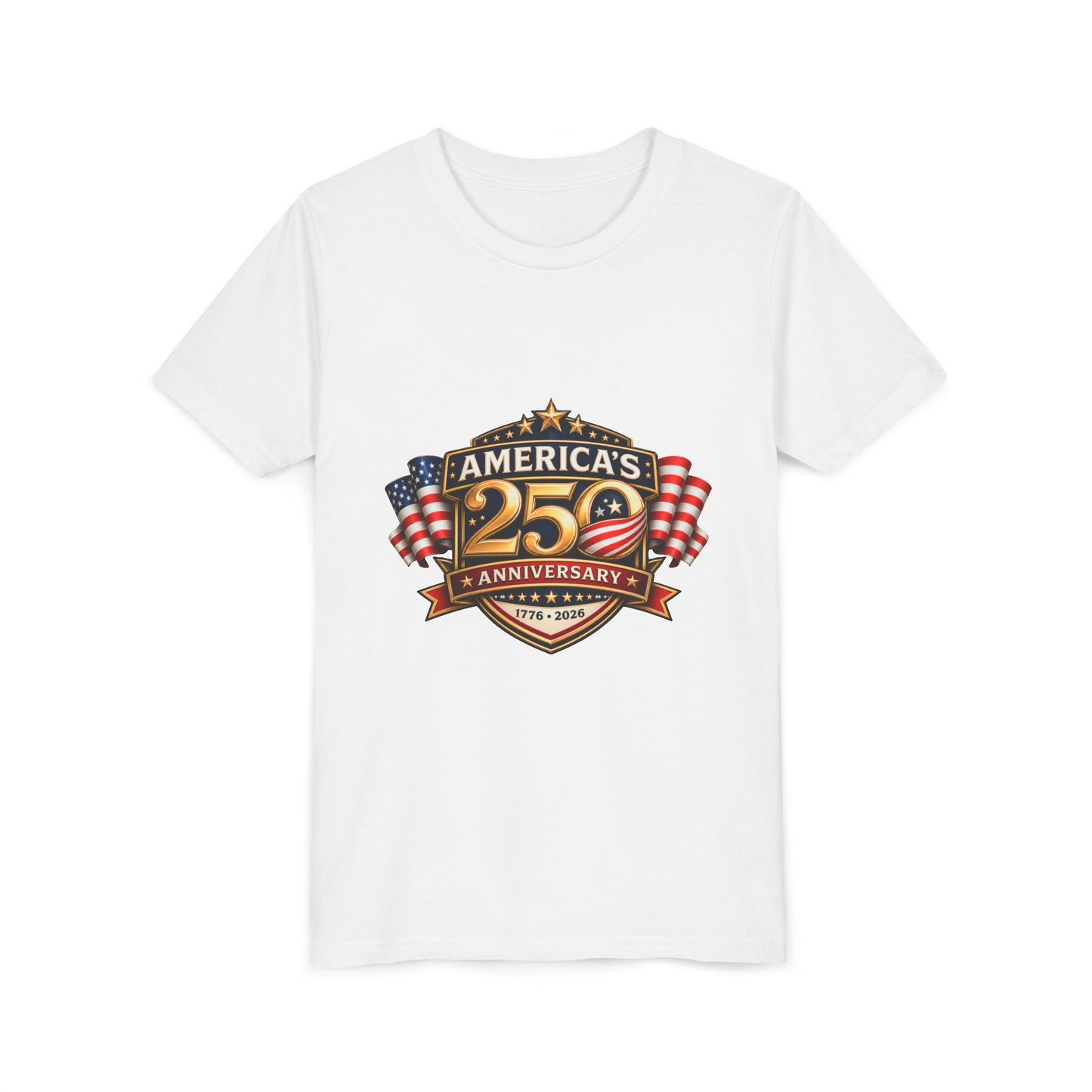 America's 250th Anniversary Youth Tee - Patriotic 1776–2026 Celebration Shirt