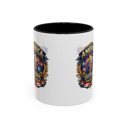 250th America Eagle Coffee Mug — Patriotic 1776–2026 Anniversary Accent Mug