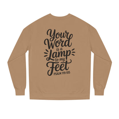 Psalm 119:105 "Your Word Is a Lamp to My Feet" Sweatshirt